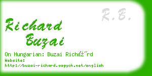 richard buzai business card